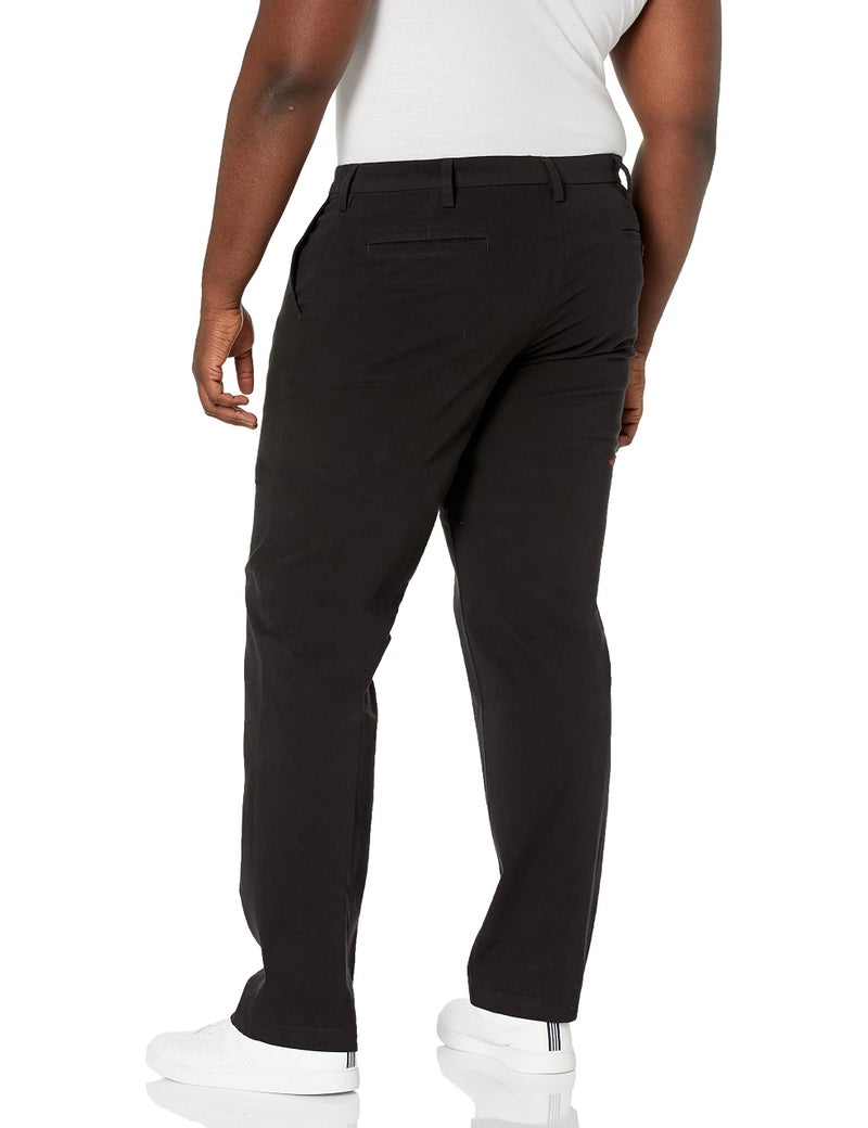 Dockers Men's Classic Fit Workday Khaki Smart 360 Flex Pants (Standard and Big & Tall), Black, 46W x 32L - Image 2
